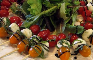 Wesley's Catering - Caprese Skewers with Balsamic Drizzle